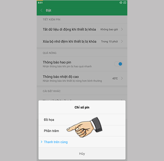 Chọn kiểu hiển thị